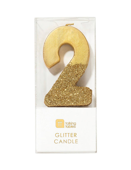 Number 2 Gold Candle