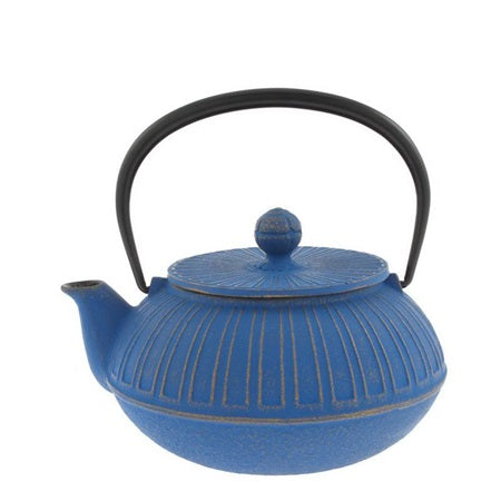 Cast Iron Crysanthemum Azure Teapot