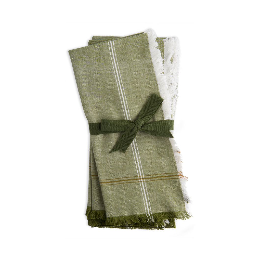 Green Border Stripe Napkin