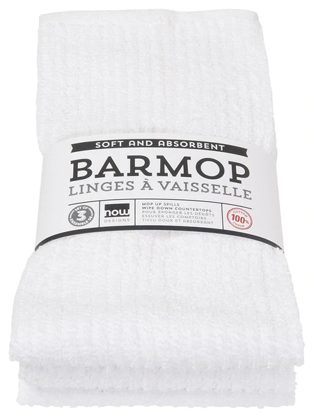 Large Barmop Towels- White