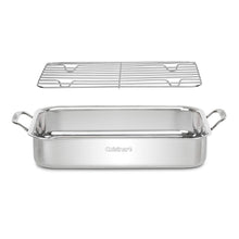 Load image into Gallery viewer, 14&quot; Lasagna Pan with Stainless Steel Rack
