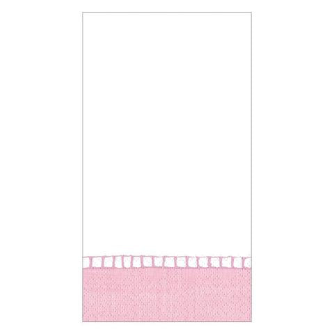 Petal Pink Border Guest Towel