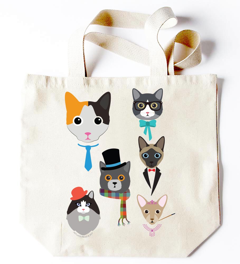 Cat Characters Tote